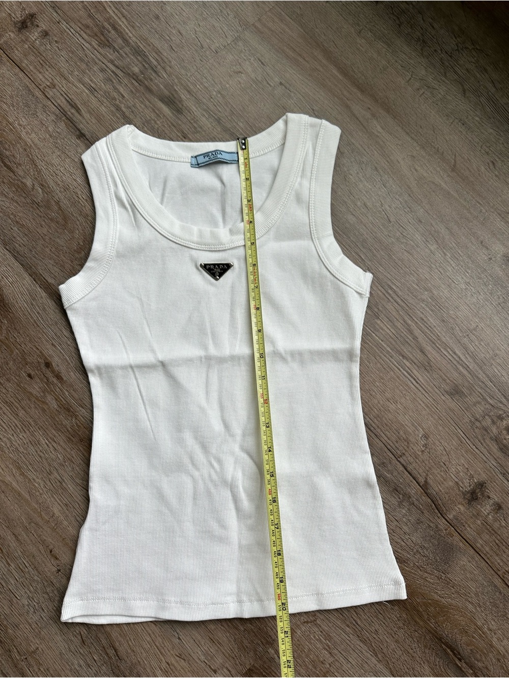 Prada Ribbed Logo Tank Top - Picture 2 of 4